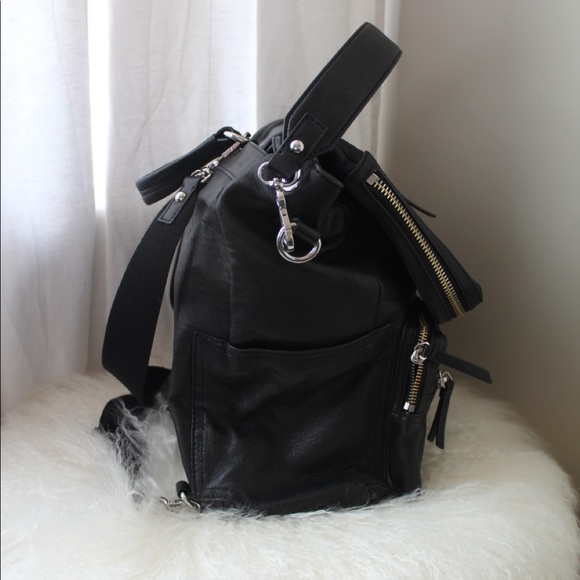 vince camuto patch leather backpack